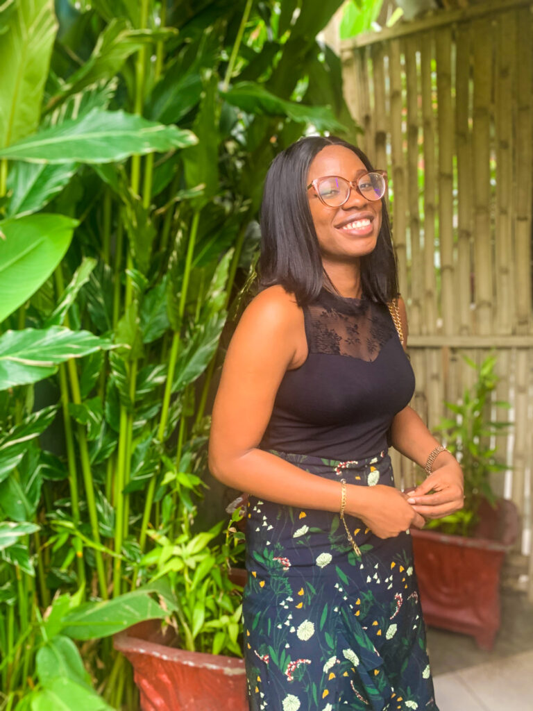 Iruoma skincare and lifestyle blogger on about me page
