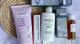 Monthly favorites featuring new skincare products