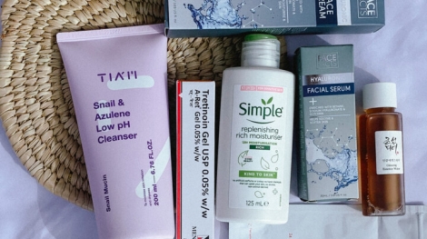 Monthly favorites featuring new skincare products