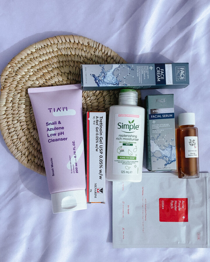 Monthly favorites featuring new skincare products