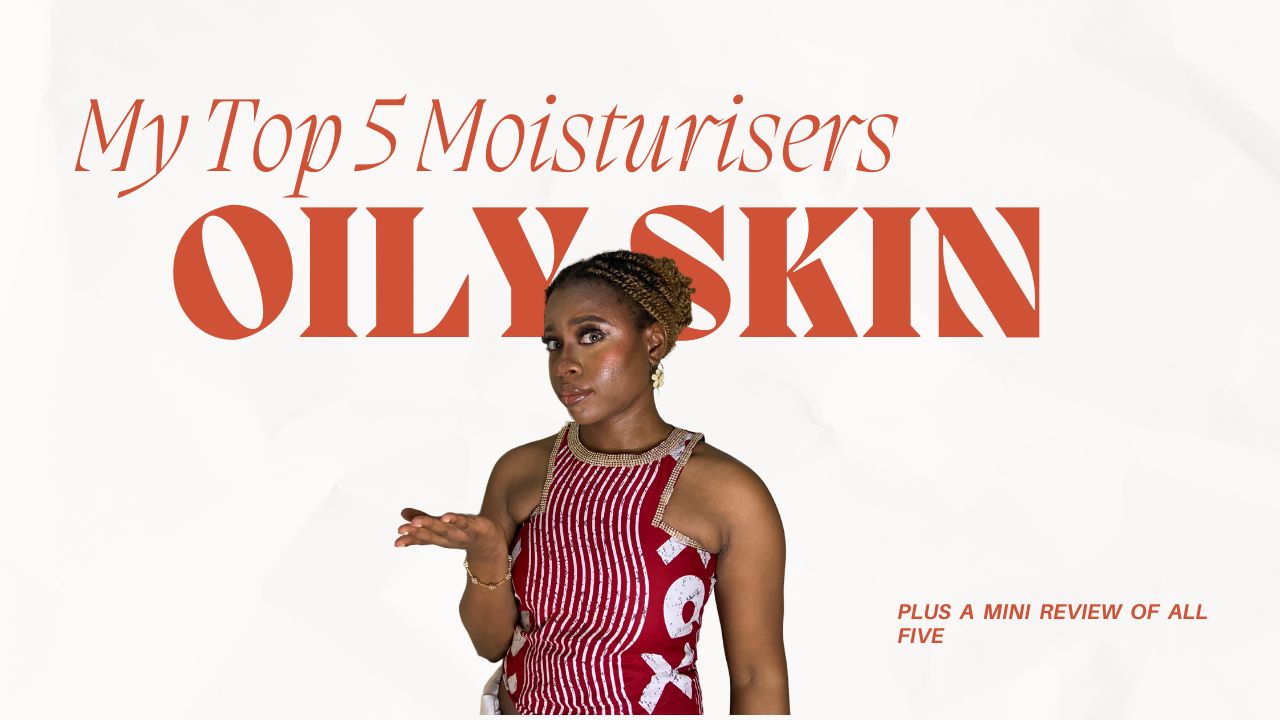 a youtube thumbnail of the top five moisturizers for every oily skin